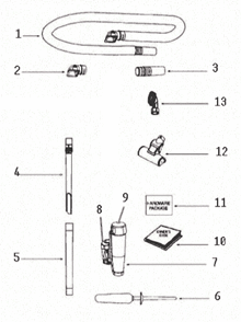 Page A Diagram and Parts List for 8853AVZ  Eureka Upright Vacuum