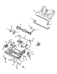 Part Location Diagram of 59397-6 Eureka Micro Switch & Bracket Assy