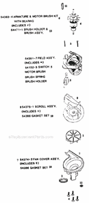 Page B Diagram and Parts List for 9002AM  Eureka Upright Vacuum