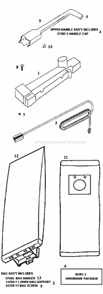 Page A Diagram and Parts List for 9002A  Eureka Upright Vacuum