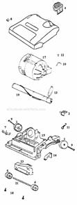 Part Location Diagram of 27202C-254N Eureka Release - Handle