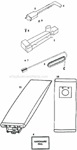 Page C Diagram and Parts List for 9003A  Eureka Upright Vacuum