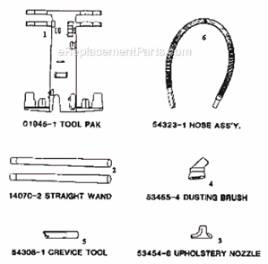 Part Location Diagram of 01945-1 Eureka Pak - Tool