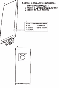 Page E Diagram and Parts List for 9201AT  Eureka Upright Vacuum