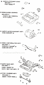 Page B Diagram and Parts List for 9201BT  Eureka Upright Vacuum
