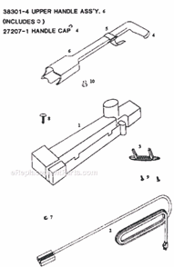 Page D Diagram and Parts List for 9201BT  Eureka Upright Vacuum
