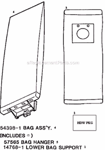 Page E Diagram and Parts List for 9201BT  Eureka Upright Vacuum