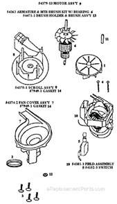 Page C Diagram and Parts List for 9201DT  Eureka Upright Vacuum