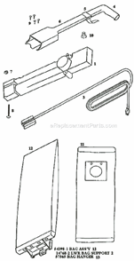Page D Diagram and Parts List for 9201DT  Eureka Upright Vacuum