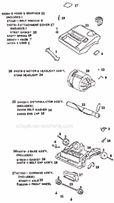 Part Location Diagram of 27228-1 Eureka Belt Window - Cl