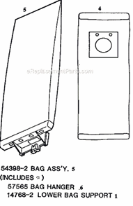 Page E Diagram and Parts List for 9202AT  Eureka Upright Vacuum