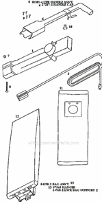 Page D Diagram and Parts List for 9202DT  Eureka Upright Vacuum