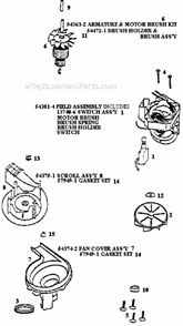 Page C Diagram and Parts List for 9202ETX  Eureka Upright Vacuum