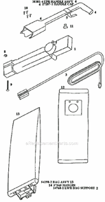 Page D Diagram and Parts List for 9202ET  Eureka Upright Vacuum