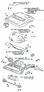 Page D Diagram and Parts List for 9205AT  Eureka Upright Vacuum
