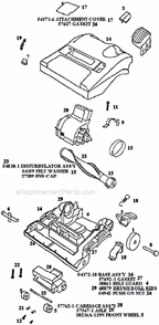 Page B Diagram and Parts List for 9205DT  Eureka Upright Vacuum