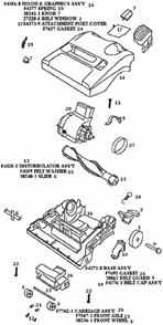 Page B Diagram and Parts List for 9206AT  Eureka Upright Vacuum
