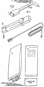 Page D Diagram and Parts List for 9206AT  Eureka Upright Vacuum