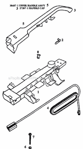 Page D Diagram and Parts List for 9206BT  Eureka Upright Vacuum
