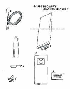 Page A Diagram and Parts List for 9207AT  Eureka Upright Vacuum