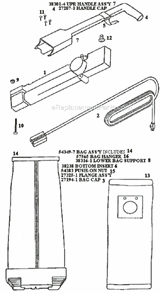 Page D Diagram and Parts List for 9301BT  Eureka Upright Vacuum