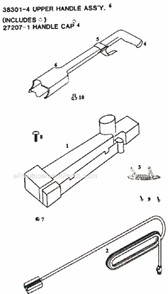 Page D Diagram and Parts List for 9302AT  Eureka Upright Vacuum