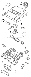 Page B Diagram and Parts List for 9302BT  Eureka Upright Vacuum