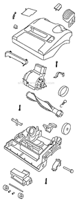 Page B Diagram and Parts List for 9302DT  Eureka Upright Vacuum