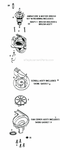Page F Diagram and Parts List for 9334AT  Eureka Upright Vacuum