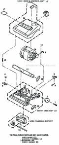Page G Diagram and Parts List for 9334AT  Eureka Upright Vacuum