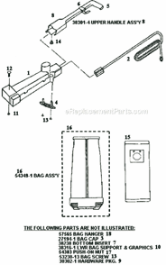 Page H Diagram and Parts List for 9334AT  Eureka Upright Vacuum