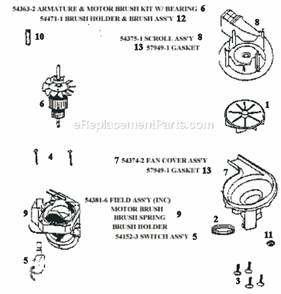 Page B Diagram and Parts List for 9334BT  Eureka Upright Vacuum