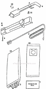 Page D Diagram and Parts List for 9334DTX  Eureka Upright Vacuum