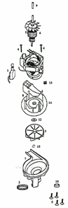 Page C Diagram and Parts List for 9334DTZ  Eureka Upright Vacuum