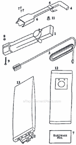 Page D Diagram and Parts List for 9334DTZ  Eureka Upright Vacuum