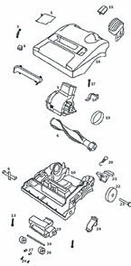 Page B Diagram and Parts List for 9334DT  Eureka Upright Vacuum