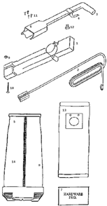 Page D Diagram and Parts List for 9334DT  Eureka Upright Vacuum