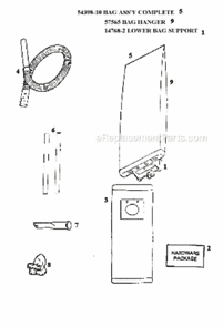 Page A Diagram and Parts List for 9334ET  Eureka Upright Vacuum