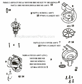 Page C Diagram and Parts List for 9334ET  Eureka Upright Vacuum