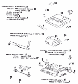 Page A Diagram and Parts List for 9410AT  Eureka Upright Vacuum