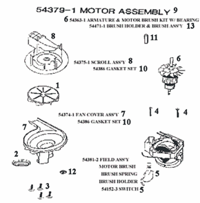 Page B Diagram and Parts List for 9410AT  Eureka Upright Vacuum