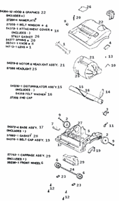 Page B Diagram and Parts List for 9410BT  Eureka Upright Vacuum