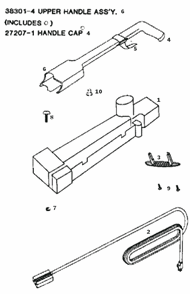 Page D Diagram and Parts List for 9410BT  Eureka Upright Vacuum