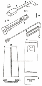 Part Location Diagram of 27172A-6 Eureka Cord & Plug Assembly