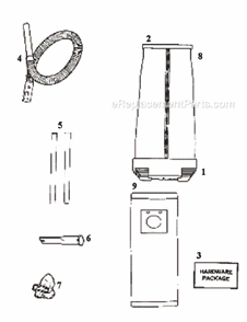 Page A Diagram and Parts List for 9410ET  Eureka Upright Vacuum
