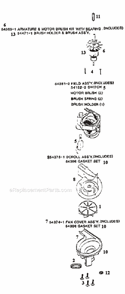 Page B Diagram and Parts List for 9615ATX  Eureka Upright Vacuum