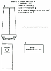 Page D Diagram and Parts List for 9615ATX  Eureka Upright Vacuum