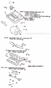 Page A Diagram and Parts List for 9615BTX  Eureka Upright Vacuum