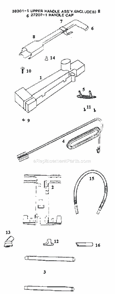 Page C Diagram and Parts List for 9615BTX  Eureka Upright Vacuum