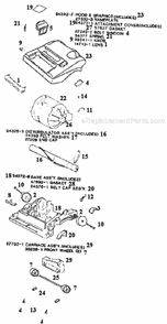 Page A Diagram and Parts List for 9615BT  Eureka Upright Vacuum